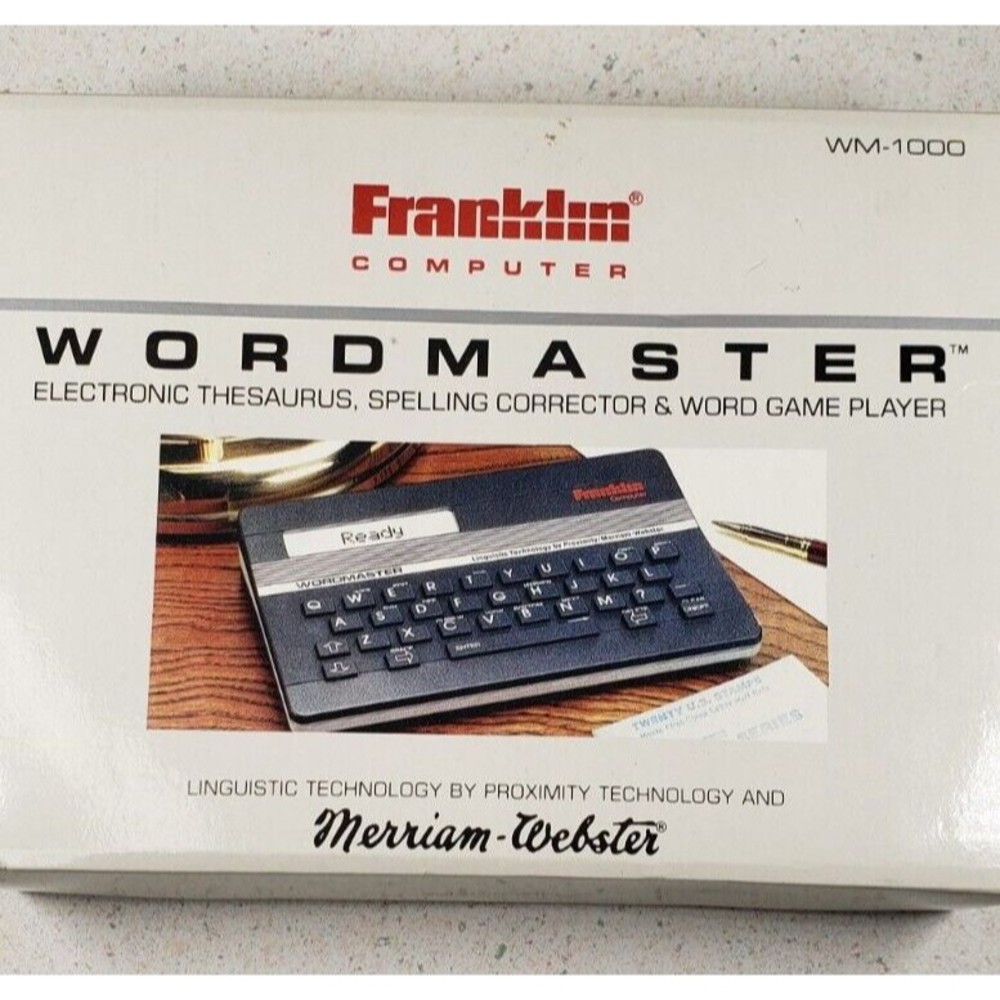 WM-1000 Franklin Computer Wordmaster Electronic Thesaurus Corrector Game Player